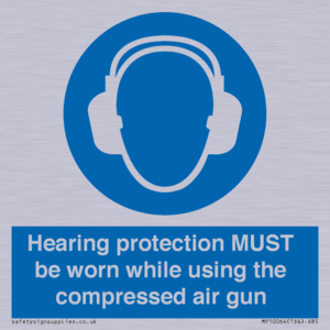 Hearing protection MUST be worn while using the compressed air gun